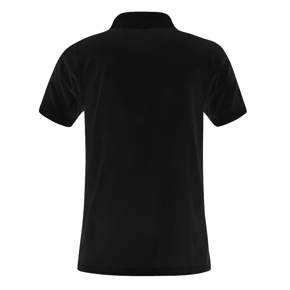 NUMBERS Collection Symbols Black/White Men's Polo Shirt (Model T24)