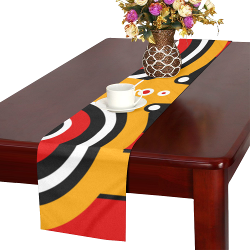 Red Yellow Tiki Tribal Table Runner 16x72 inch