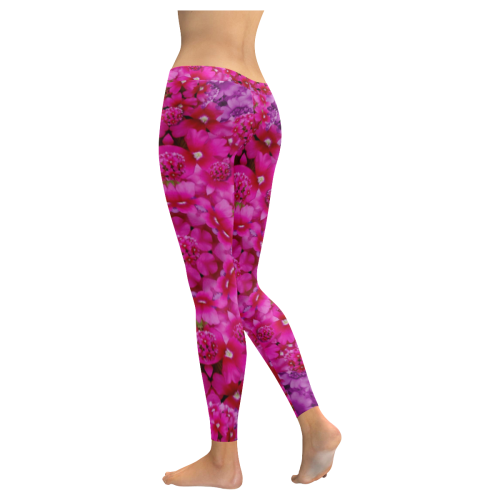 flower suprise to love and enjoy Women's Low Rise Leggings (Invisible Stitch) (Model L05)