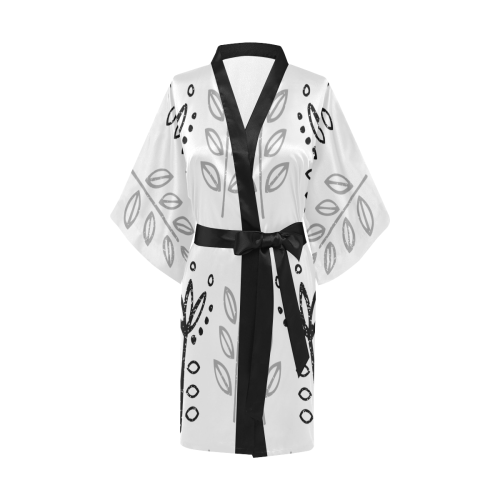 Folki Black and Silver Kimono Robe