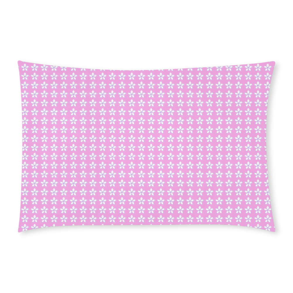 Tiny Dasies Pink White 3-Piece Bedding Set