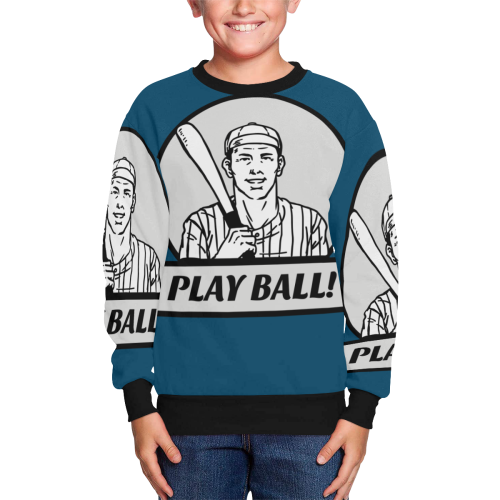 beisbol Kids' All Over Print Sweatshirt (Model H37)