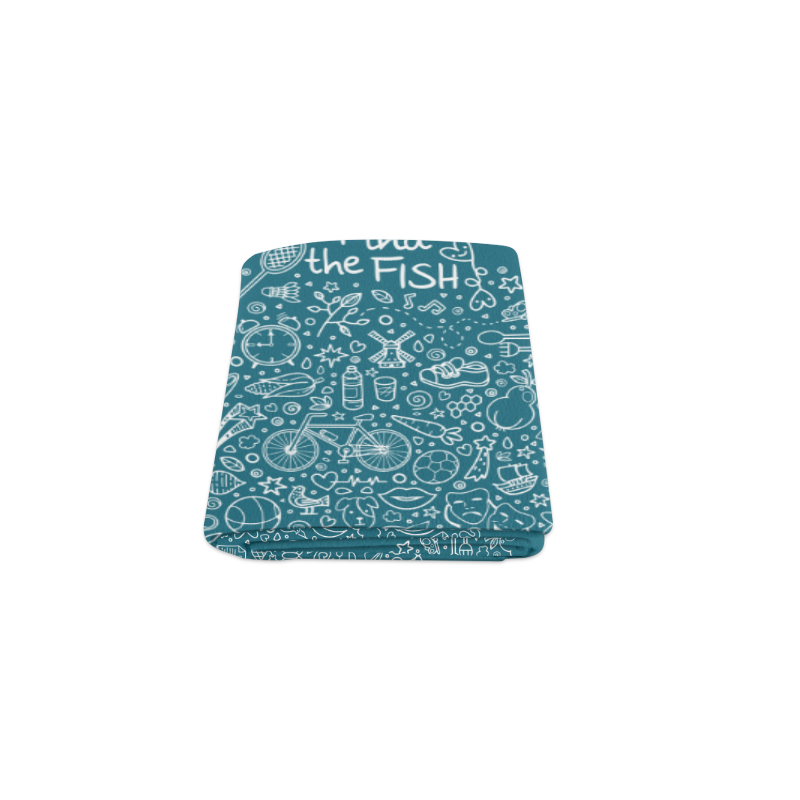 Picture Search Riddle - Find The Fish 2 Blanket 40"x50"