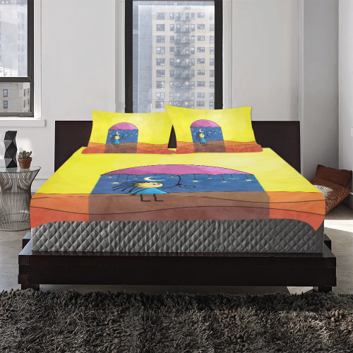 We Only Come Out At Night 3-Piece Bedding Set
