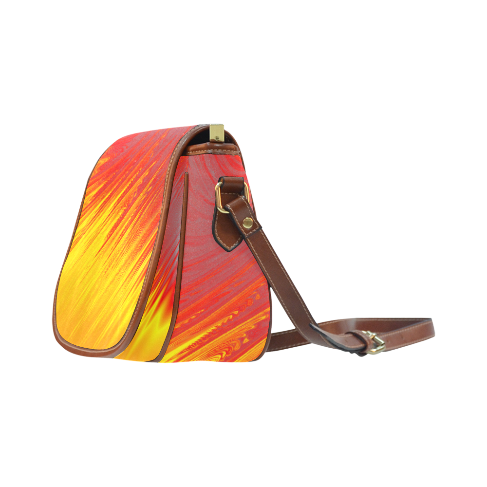 Flames Abstract Saddle Bag/Small (Model 1649) Full Customization