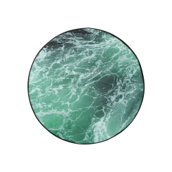 Green Ocean Wave. 30 Inch Spare Tire Cover