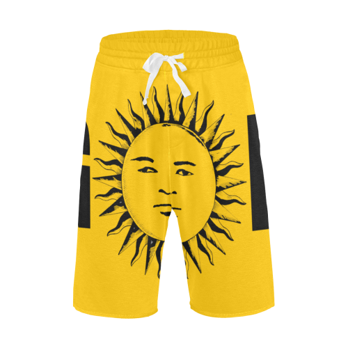 GOD Casual Shorts Yellow Men's All Over Print Casual Shorts (Model L23)