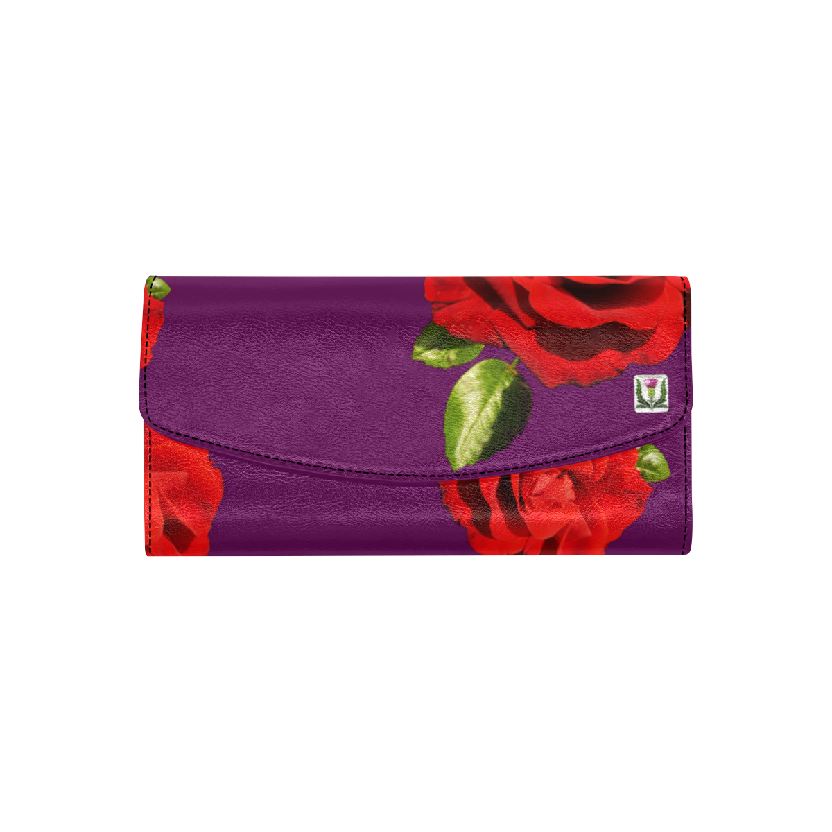 Fairlings Delight's Floral Luxury Collection- Red Rose Women's Flap Wallet 53086c10 Women's Flap Wallet (Model 1707)