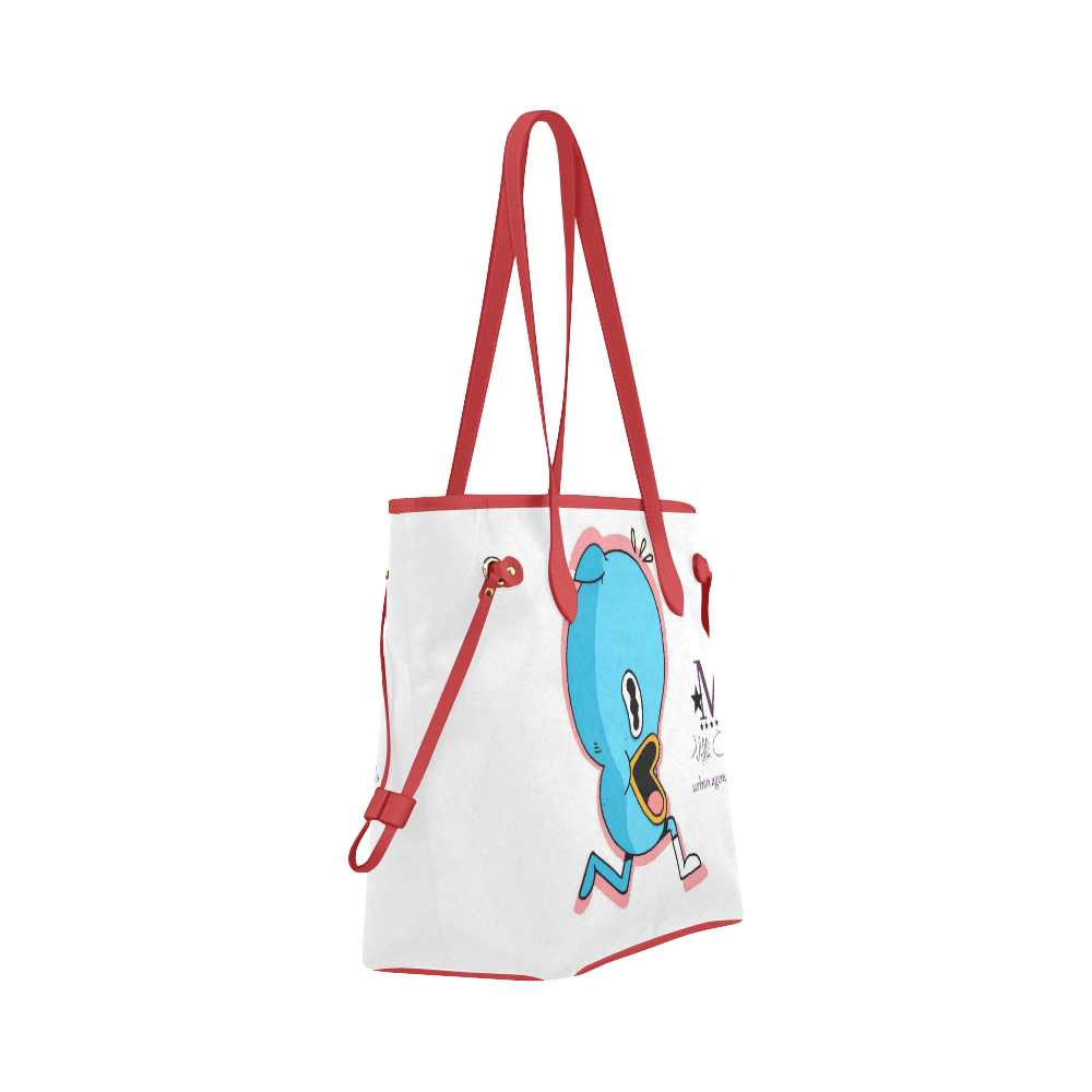 Bluecy red Clover Canvas Tote Bag (Model 1661)