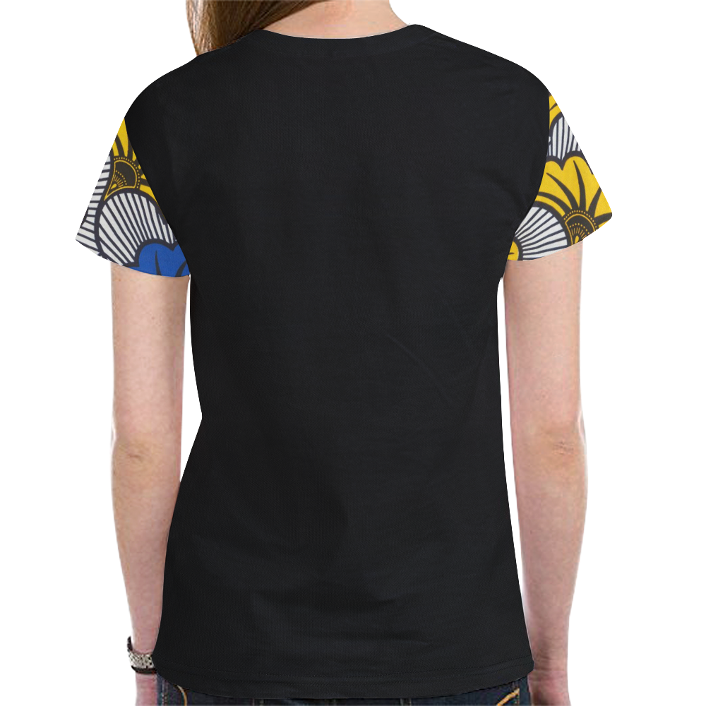 T shirt Black Wax 5 GV New All Over Print T-shirt for Women (Model T45)