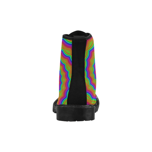 Rainbow spiralysis Martin Boots for Women (Black) (Model 1203H)