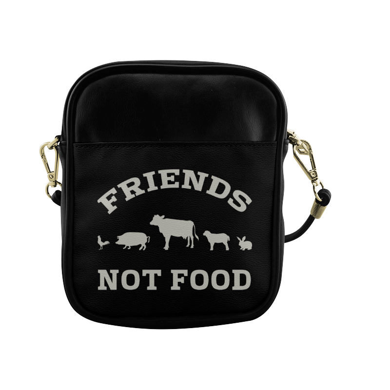Friends Not Food (Go Vegan) Sling Bag (Model 1627)