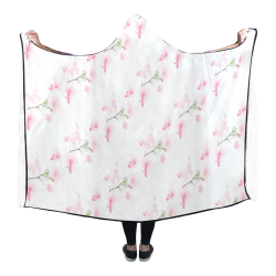 Pattern Orchidées Hooded Blanket 80''x56''