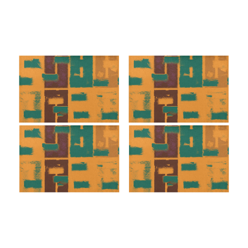 Orange texture Placemat 12’’ x 18’’ (Four Pieces)
