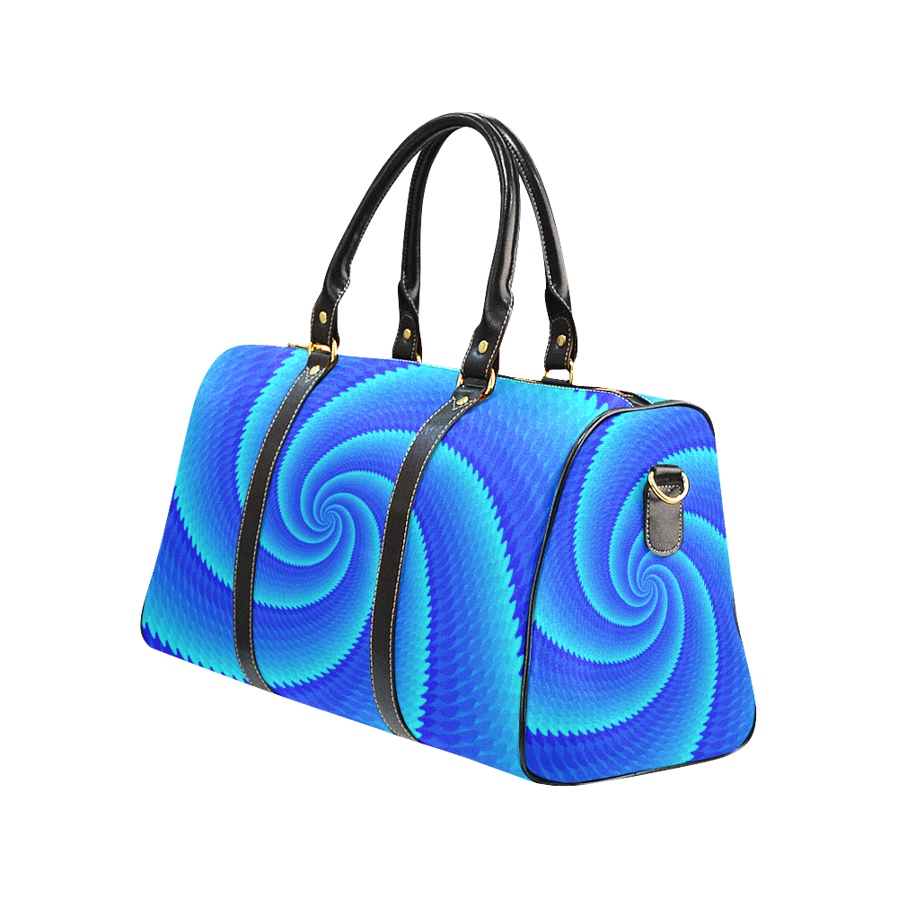 Blue spiralysis New Waterproof Travel Bag/Large (Model 1639)