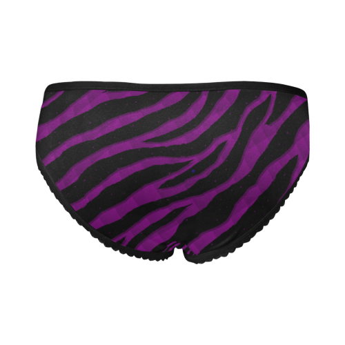 Ripped SpaceTime Stripes - Purple Women's All Over Print Girl Briefs (Model L14)