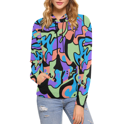 Seen_Hoodie_Women All Over Print Hoodie for Women (USA Size) (Model H13)