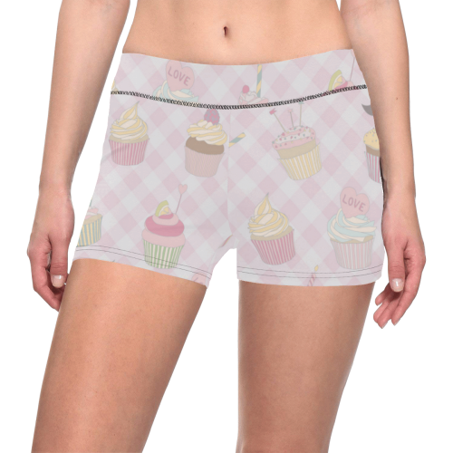 Cupcakes Women's All Over Print Short Leggings (Model L28)