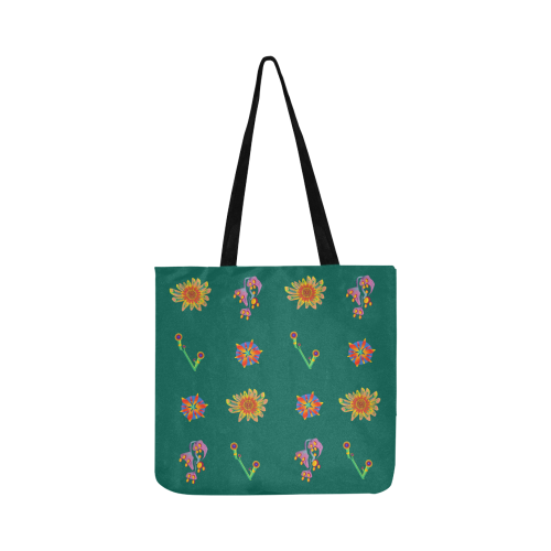 Super Tropical Floral 4 Reusable Shopping Bag Model 1660 (Two sides)