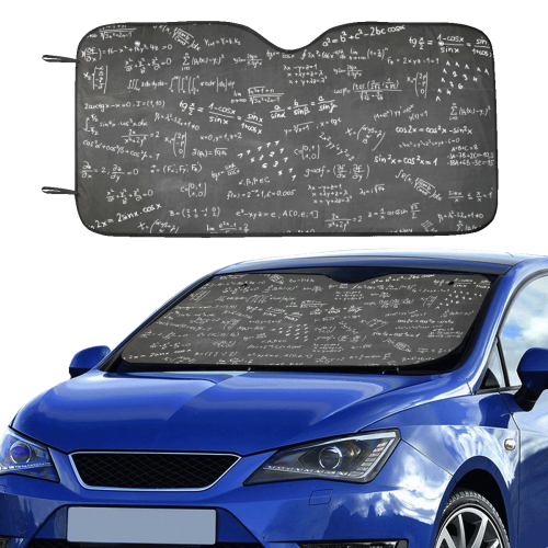 Mathematics Formulas Equations Numbers Car Sun Shade 55"x30"