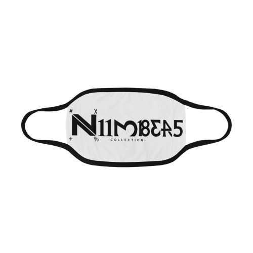 NUMBERS Collection White/Black Mouth Mask