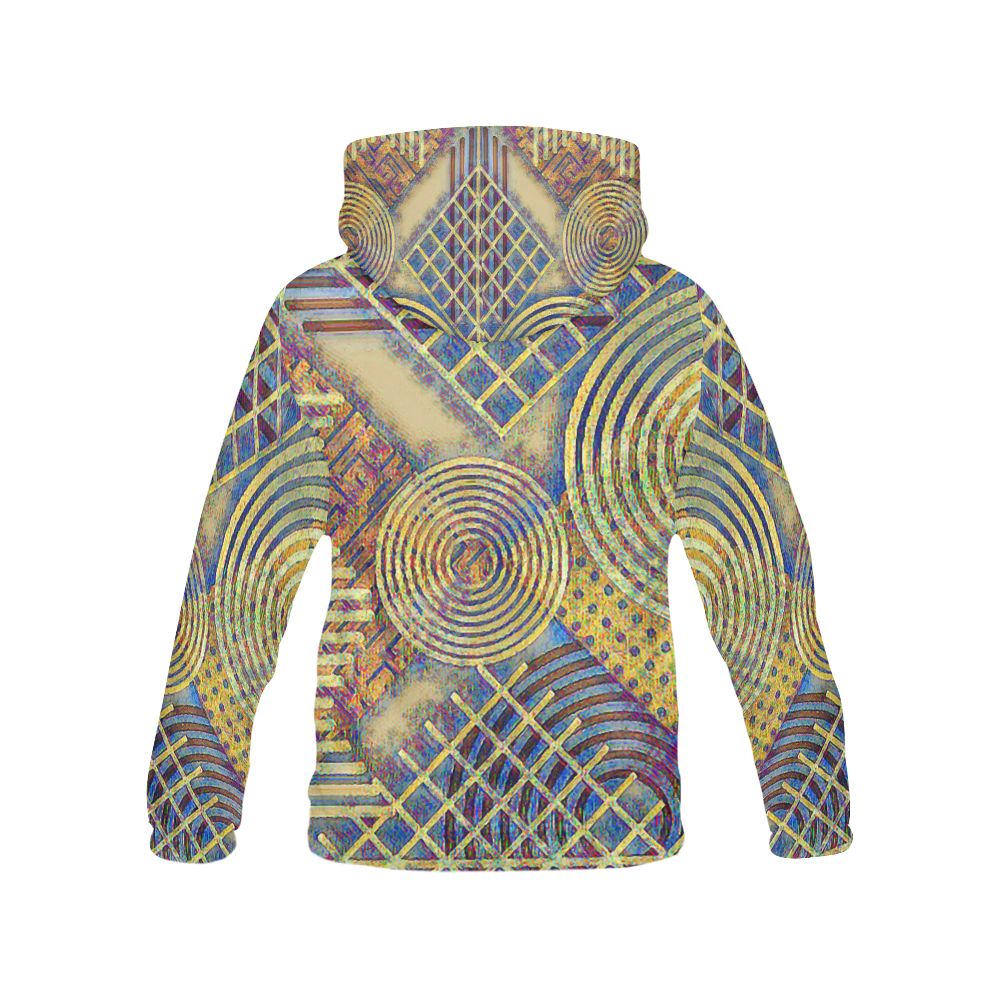 Squares & Circles  T All Over Print Hoodie for Men/Large Size (USA Size) (Model H13)