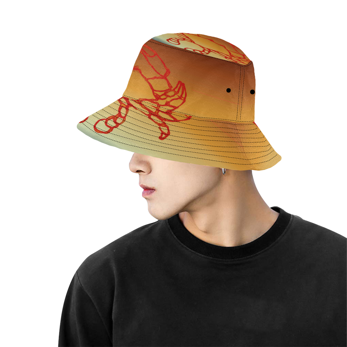 CRABBIN All Over Print Bucket Hat for Men