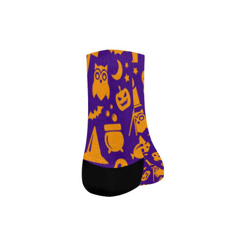 Fun Scary Halloween Pattern Quarter Socks