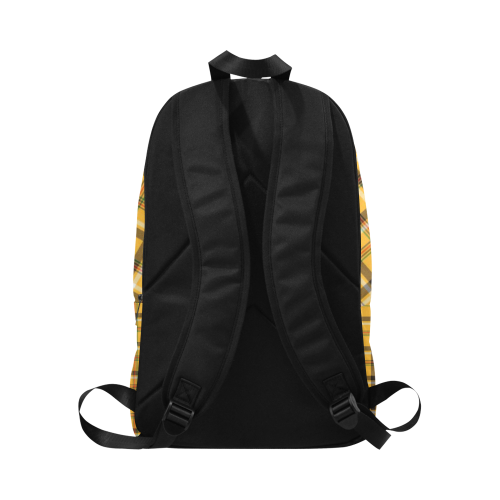 Yellow Tartan (Plaid) Fabric Backpack for Adult (Model 1659)
