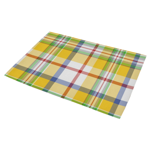 CONTRECOEUR QUEBEC DRESS TARTAN Azalea Doormat 30" x 18" (Sponge Material)