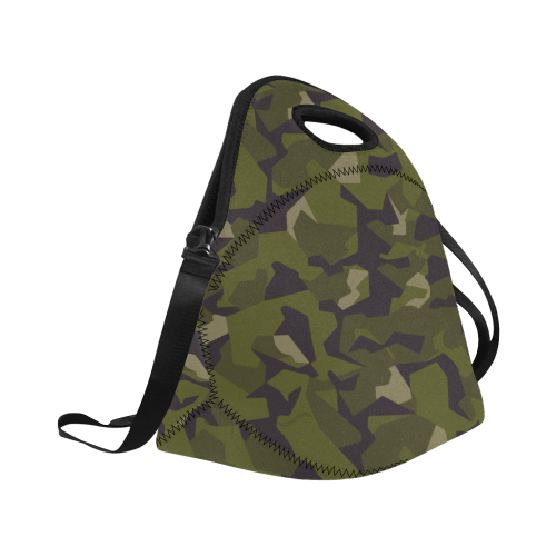 Swedish M90 woodland camouflage Neoprene Lunch Bag/Large (Model 1669)