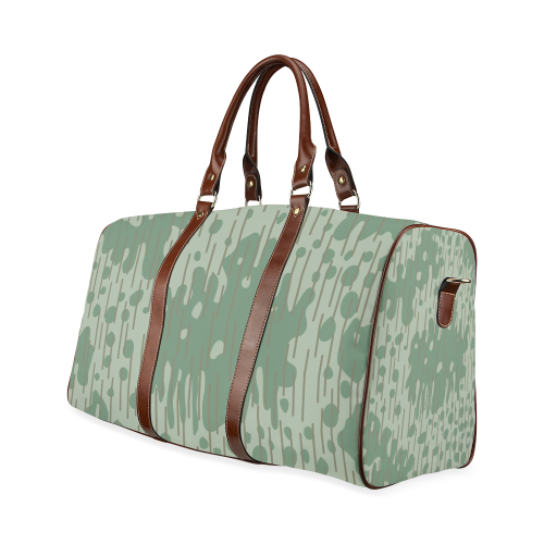 Retro Green Waterproof Travel Bag/Small (Model 1639)