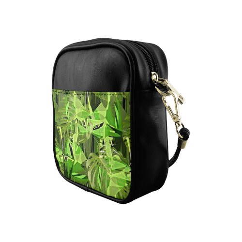 Tropical Jungle Leaves Camouflage Sling Bag (Model 1627)