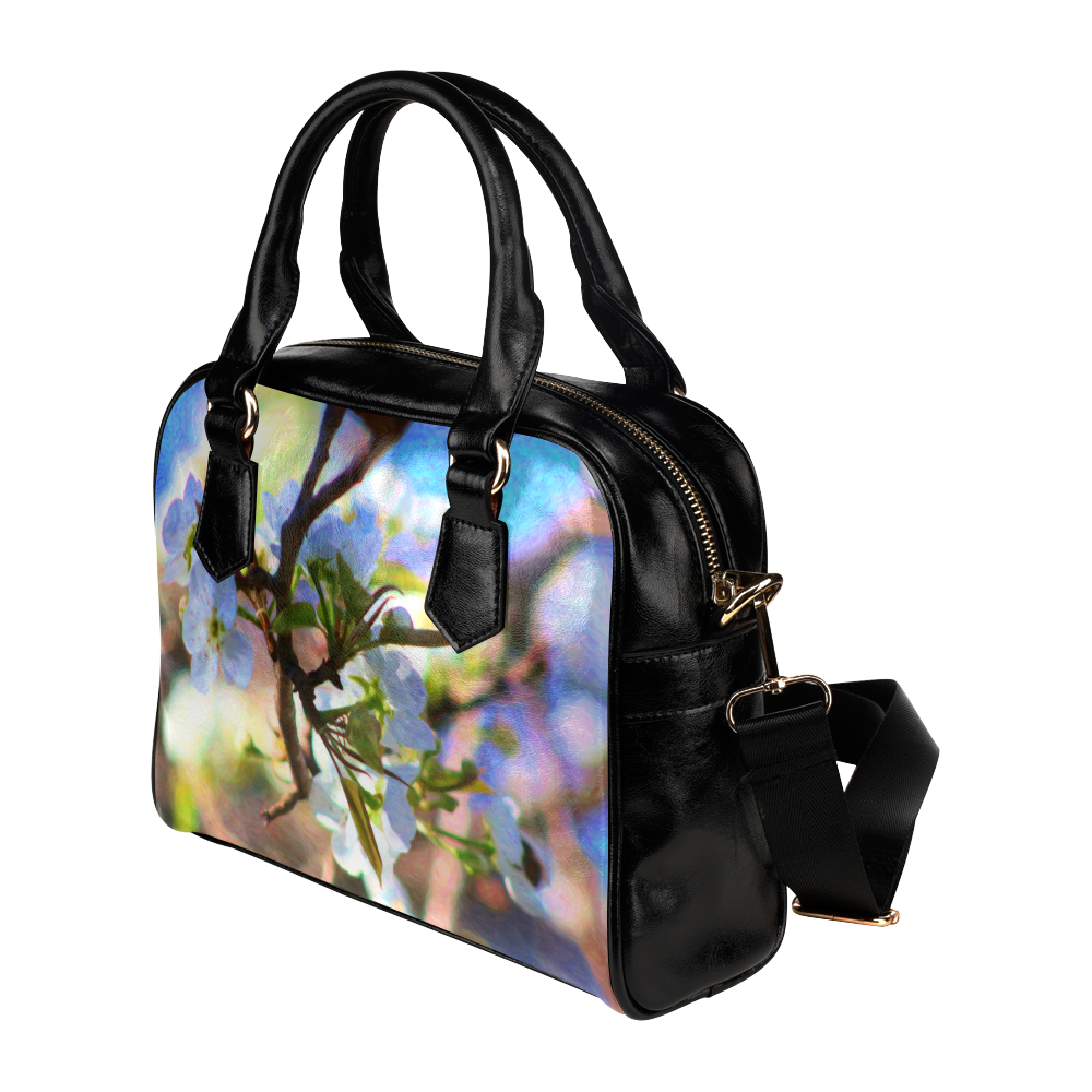 Pear Tree Blossoms Shoulder Handbag (Model 1634)