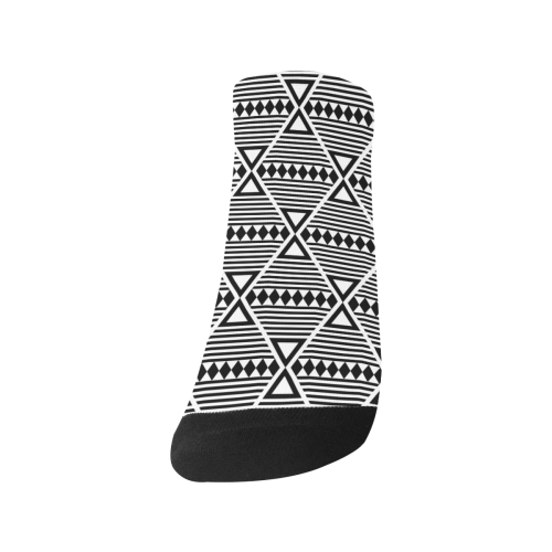 Black Aztec Tribal Men's Ankle Socks