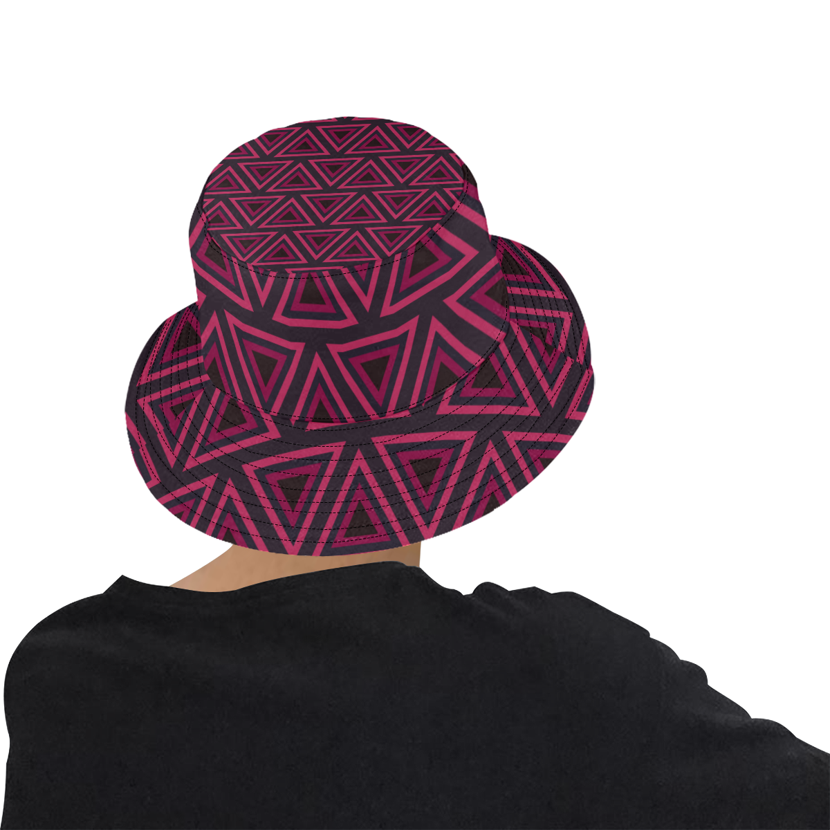 Tribal Ethnic Triangles All Over Print Bucket Hat for Men