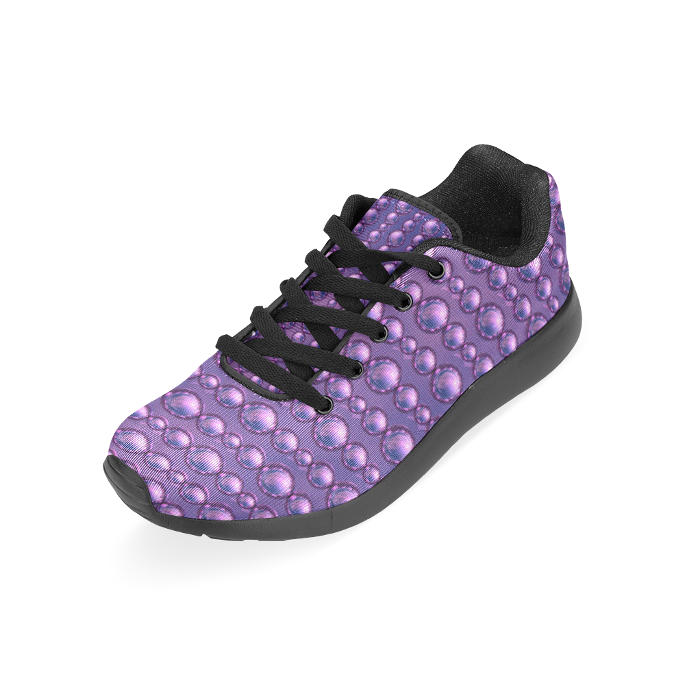 Purple 3-D Beads Women’s Running Shoes (Model 020)