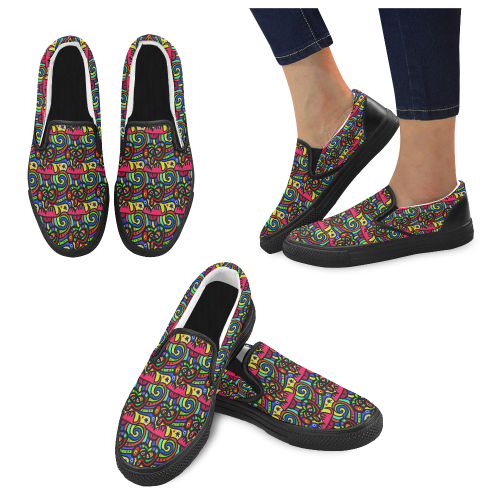 15pa Women's Unusual Slip-on Canvas Shoes (Model 019)