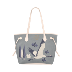 Oiseau Fleur Grey Handbag Clover Canvas Tote Bag (Model 1661)