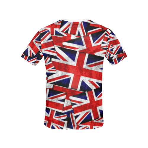 Union Jack British UK Flag - White All Over Print T-shirt for Women/Large Size (USA Size) (Model T40)