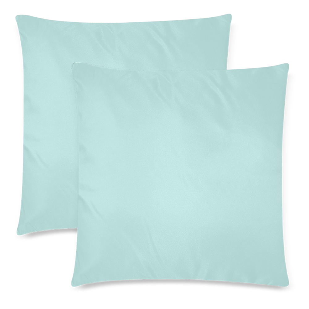 Bleached Coral Custom Zippered Pillow Cases 18"x 18" (Twin Sides) (Set of 2)
