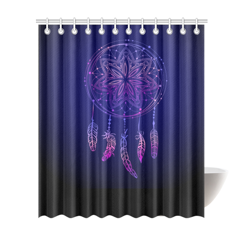 Dreamcatcher - Purple Shower Curtain 72"x84"