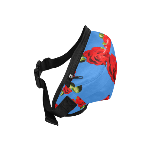 Fairlings Delight's Floral Luxury Collection- Red Rose Fanny Pack/Large 53086a7a Fanny Pack/Large (Model 1676)