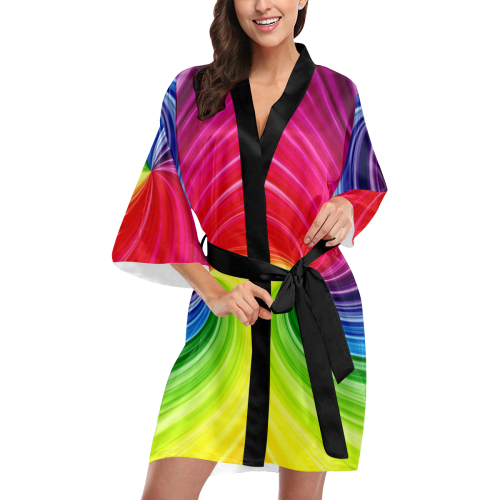 Rainbow Kimono Robe