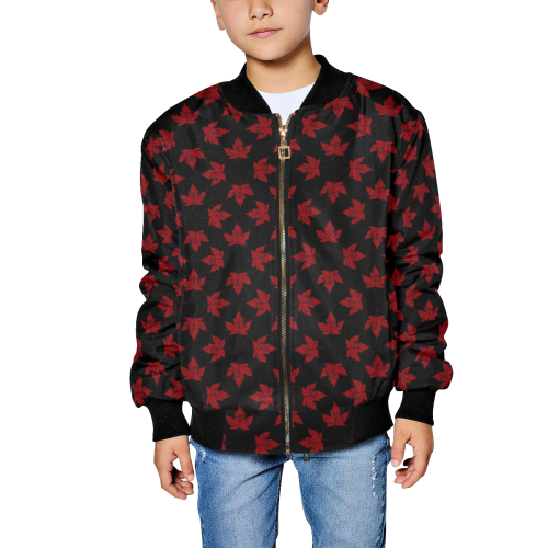 Cool Canada Souvenir Kid's Jackets Kids' All Over Print Bomber Jacket (Model H40)