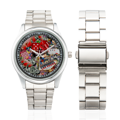 Las Vegas Icons - Gamblers Delight Men's Stainless Steel Watch(Model 104)