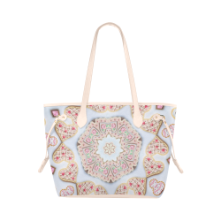 Love and Romance Heart Shaped Sugar Cookies Clover Canvas Tote Bag (Model 1661)