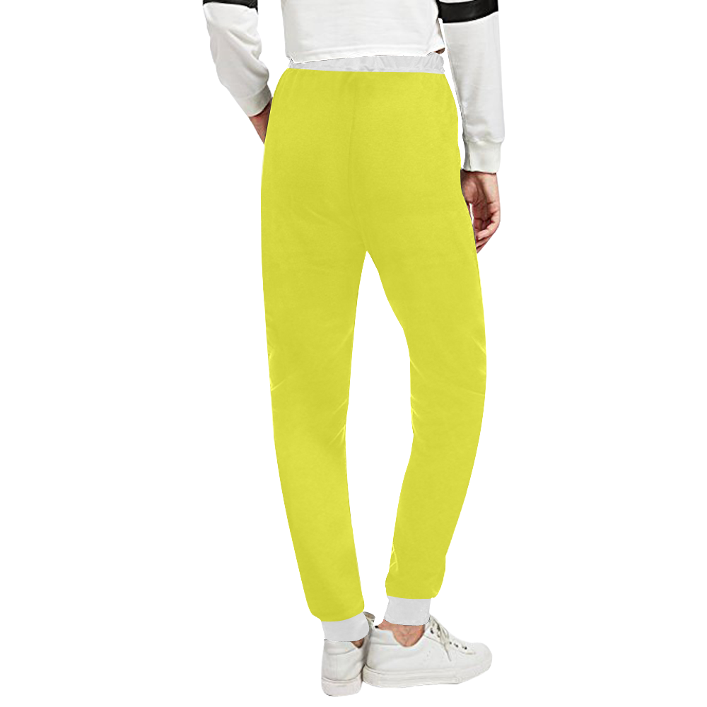 color maximum yellow Unisex All Over Print Sweatpants (Model L11)