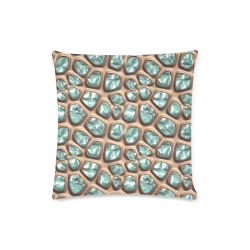 Green crystals Custom Zippered Pillow Case 16"x16"(Twin Sides)