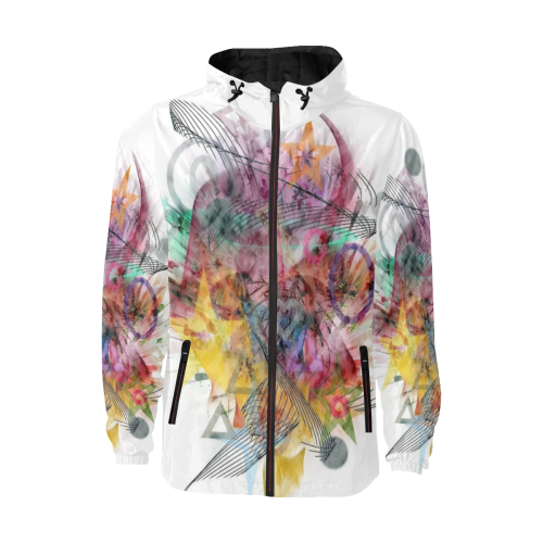 Chaos by Nico Bielow All Over Print Quilted Windbreaker for Men (Model H35)
